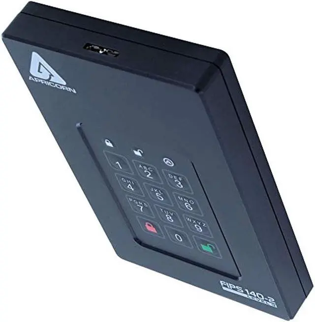 Alt view image 15 of 17 - Apricorn Aegis Fortress 2 TB Solid State Drive External USB 3.0 AFL3S2TB