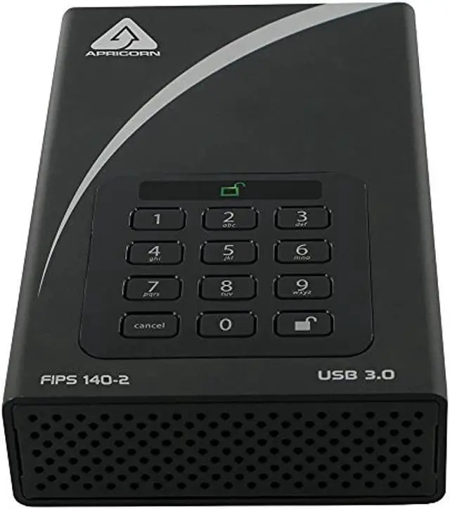 Alt view image 11 of 19 - Apricorn Aegis Padlock Dt Fips Adt-3Pl256f-12Tb 12 Tb Desktop Hard Drive - External - Black - Taa Compliant