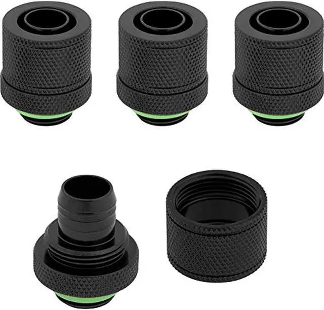Alt view image 5 of 7 - Corsair Hydro X Series XF Compression 10/13mm (3/8" / 1/2") ID/OD Fittings, Black, 4-pack