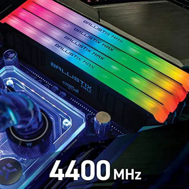 Alt view image 6 of 10 - Crucial Ballistix MAX RGB 4400 MHz DDR4 DRAM Desktop Gaming Memory Kit 16GB (8GBx2) CL19 BLM2K8G44C19U4BL (Black)