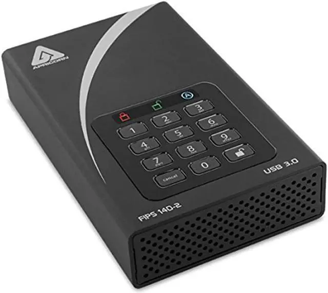 Alt view image 10 of 19 - Apricorn Aegis Padlock Dt Fips Adt-3Pl256f-12Tb 12 Tb Desktop Hard Drive - External - Black - Taa Compliant