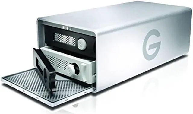 Alt view image 4 of 6 - G-Technology 28TB G-RAID with Thunderbolt 3, USB-C (USB 3.1 Gen 2), and HDMI, Removable Dual Drive Storage System, Silver - 0G10414-1