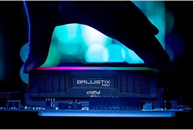 Alt view image 5 of 10 - Crucial Ballistix MAX RGB 4400 MHz DDR4 DRAM Desktop Gaming Memory Kit 16GB (8GBx2) CL19 BLM2K8G44C19U4BL (Black)