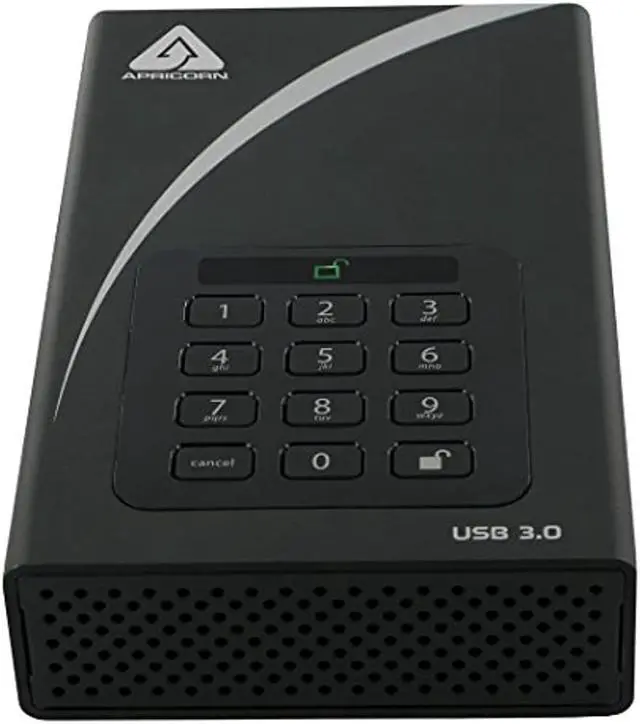 Alt view image 11 of 18 - Apricorn Aegis Padlock DT ADT-3PL256-12TB 12 TB Hard Drive - External - Desktop - TAA Compliant - USB 3.0 - 8 MB Buffer - Black - 256-bit Encryption Standard