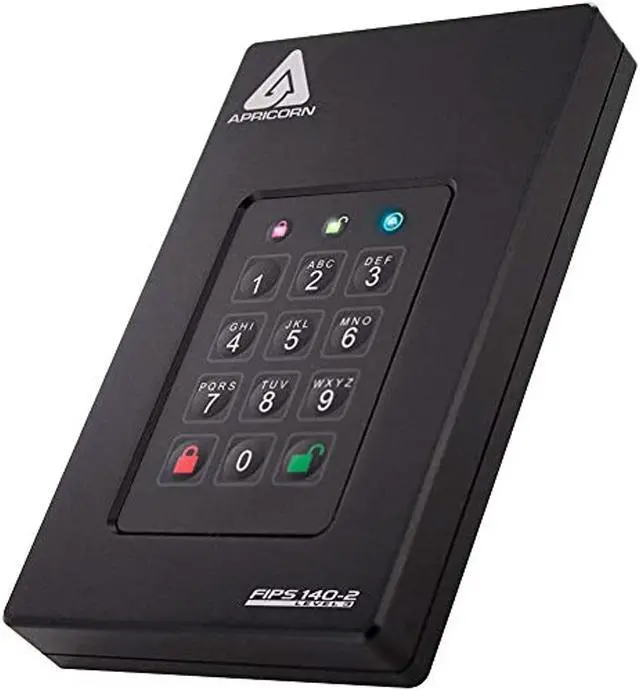 Alt view image 14 of 17 - Apricorn Aegis Fortress 2 TB Solid State Drive External USB 3.0 AFL3S2TB