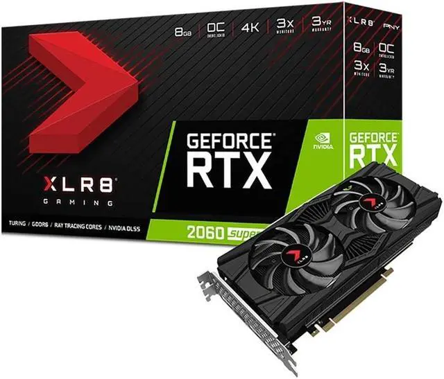 Alt view image 2 of 7 - PNY XLR8 GeForce RTX 2060 SUPER Dual Fan Gaming Overclocked - Graphics card - GF RTX 2060 SUPER - 8 GB GDDR6 - PCIe 3.0