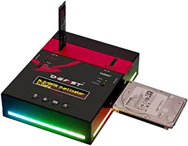 Alt view image 6 of 8 - M.2 NVMe SATA RGB Duplicator And Sanitizer 1-1