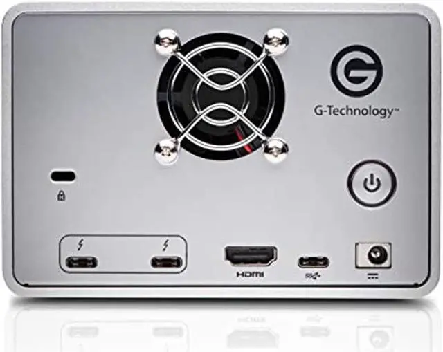 Alt view image 5 of 6 - G-Technology 28TB G-RAID with Thunderbolt 3, USB-C (USB 3.1 Gen 2), and HDMI, Removable Dual Drive Storage System, Silver - 0G10414-1