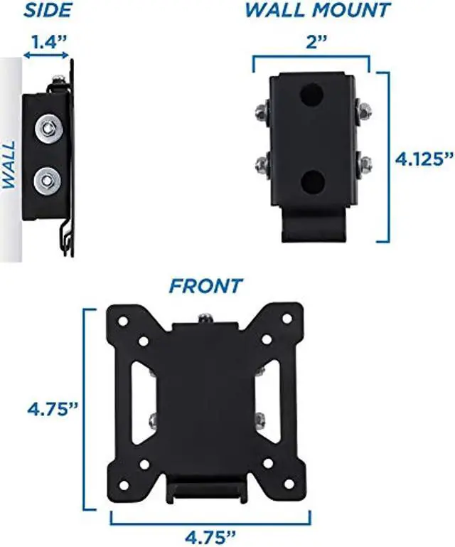 Alt view image 8 of 18 - Mount-It! Tilting TV Wall Mount 13-32" Displays (MI-203T)