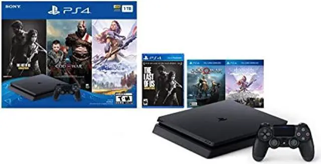 Alt view image 5 of 6 - Playstation 4 Slim Bundle - God of War, The Last of US Remastered, and Horizon Zero Dawn