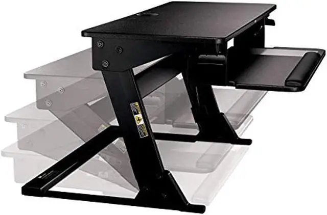 Alt view image 14 of 20 - 3M SD60B Standing Desk, Converts Desktop To Sit-Stand Workstation, 35.4" x 23.2" x 6.2"
