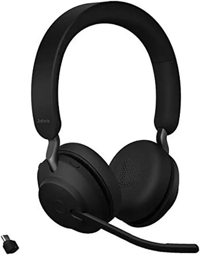 Alt view image 2 of 20 - Jabra Evolve2 65 Mono Wireless On-Ear Headset (Microsoft Teams, USB Type-A, Black)