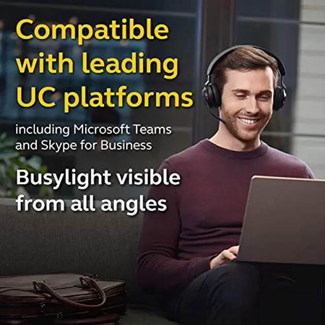 Alt view image 7 of 20 - Jabra Evolve2 65 Mono Wireless On-Ear Headset (Microsoft Teams, USB Type-A, Black)