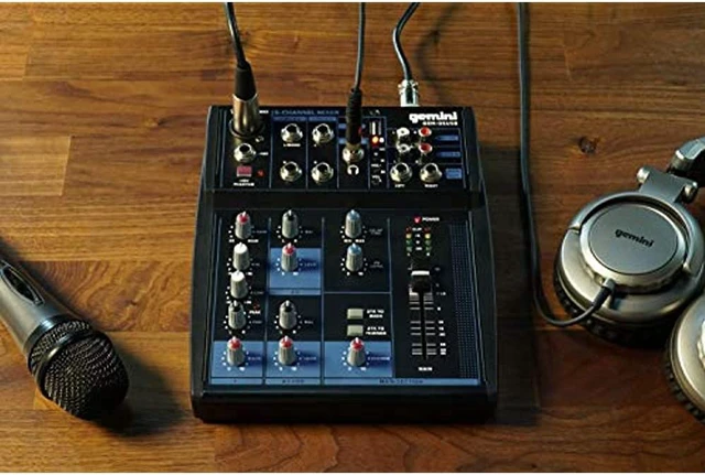 Alt view image 5 of 20 - Gemini compact 5-channel Bluetooth mixer with USB playback