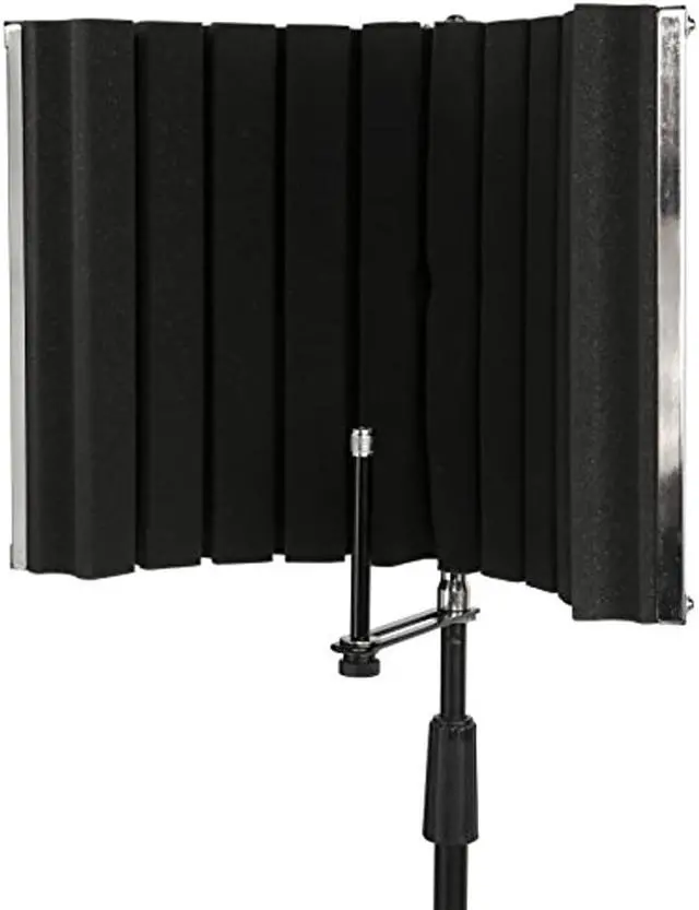 Alt view image 7 of 12 - LyxPro VRI-30 Portable Foldable Sound Absorbing Recording Panel Stand Mount