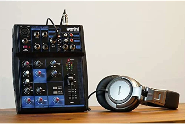 Alt view image 8 of 20 - Gemini compact 5-channel Bluetooth mixer with USB playback