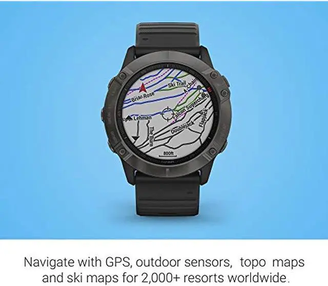 Alt view image 16 of 20 - Garmin FENIX6XPSTGB fenix 6X - Pro Solar Edition - Carbon