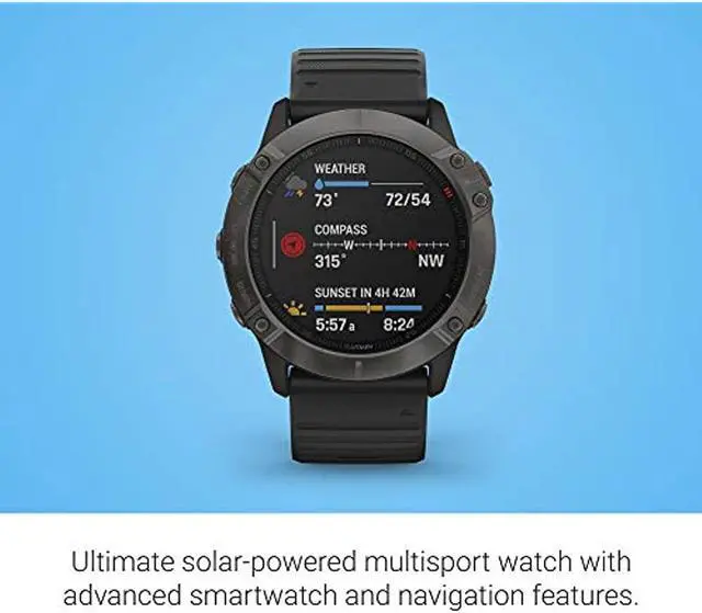Alt view image 14 of 20 - Garmin FENIX6XPSTGB fenix 6X - Pro Solar Edition - Carbon