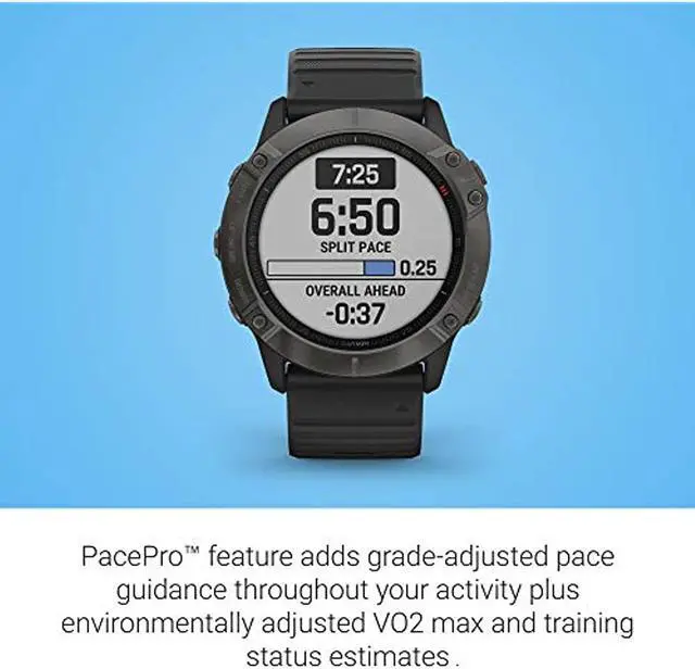 Alt view image 15 of 20 - Garmin FENIX6XPSTGB fenix 6X - Pro Solar Edition - Carbon