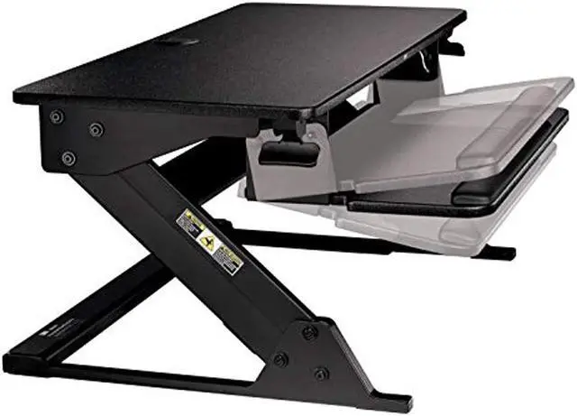 Alt view image 15 of 20 - 3M SD60B Standing Desk, Converts Desktop To Sit-Stand Workstation, 35.4" x 23.2" x 6.2"