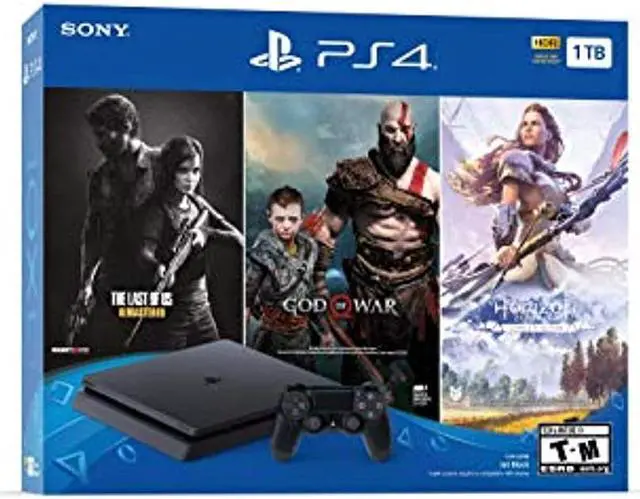 Alt view image 3 of 6 - Playstation 4 Slim Bundle - God of War, The Last of US Remastered, and Horizon Zero Dawn