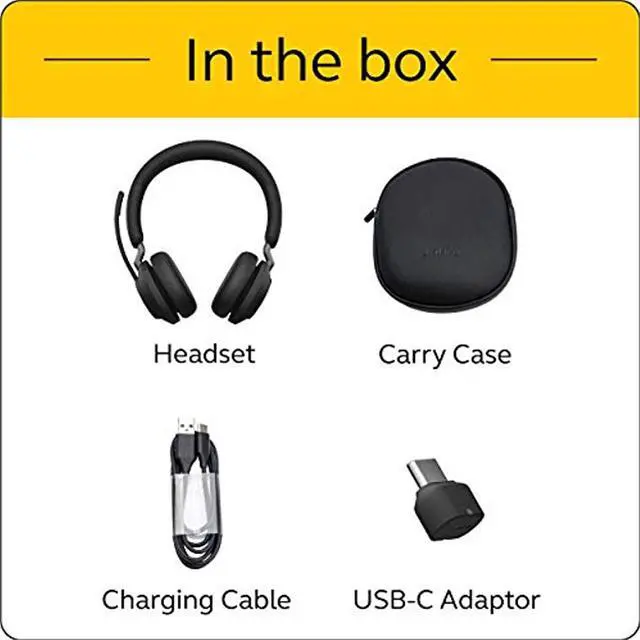 Alt view image 8 of 20 - Jabra Evolve2 65 Mono Wireless On-Ear Headset (Microsoft Teams, USB Type-A, Black)
