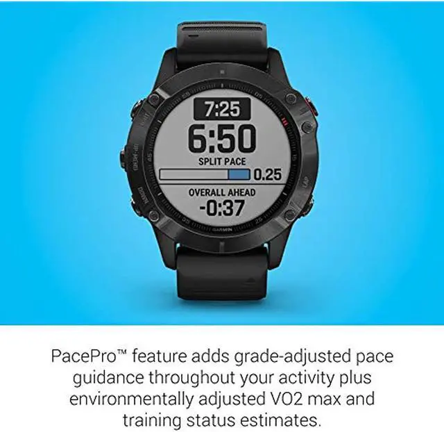 Alt view image 19 of 20 - Garmin Fenix 6 Pro, Premium Multisport GPS Watch, -Black with Black Band - (010-02158-01)