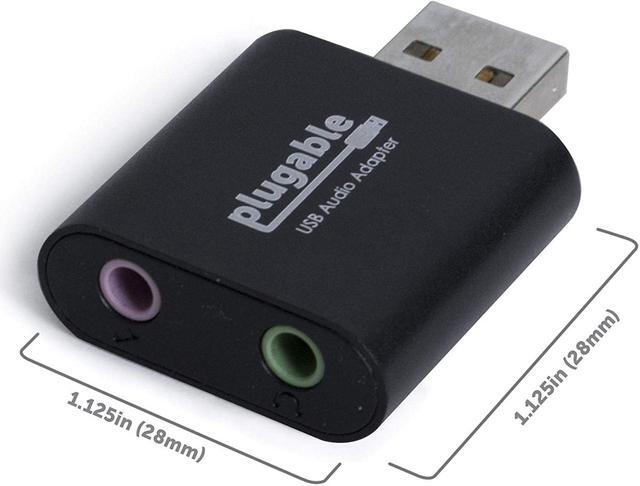 Alt view image 3 of 17 - Plugable USB Audio Adapter with 3.5mm Speaker-Headphone and Microphone Jack, Add an External Stereo Sound Card to Any PC, Compatible with Windows, Mac, and Linux