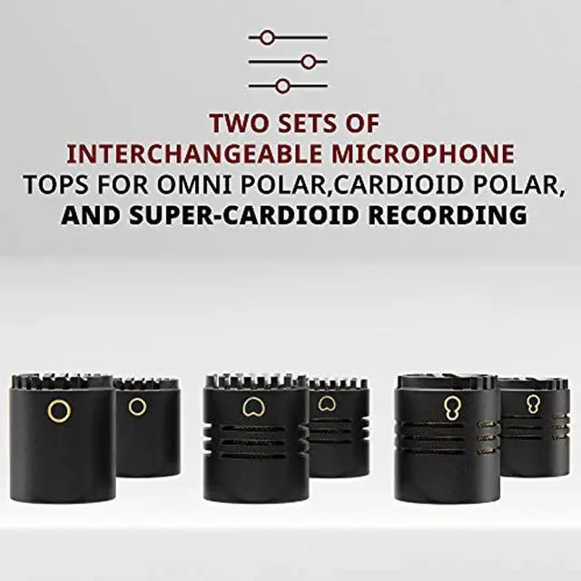 Alt view image 11 of 14 - LyxPro Pencil Condenser Stick Microphones Omni, Cardioid, Super Cardioid Capsule