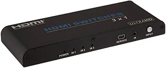 Alt view image 8 of 14 - Monoprice Blackbird 4K 3x1 HDMI 2.0 Slim Switch - Black |4k @ 60Hz, HDCP 2.2 Compliant, HDR, Dolby TrueHD Support And IR Remote Control