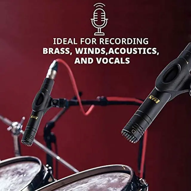 Alt view image 14 of 14 - LyxPro Pencil Condenser Stick Microphones Omni, Cardioid, Super Cardioid Capsule