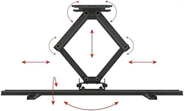 Alt view image 8 of 13 - Monoprice Titan Series Full Motion Single Stud Dual Arm Wall Mount For Large Up to 70" Inch TVs Displays, Max 99 LBS. 200x200 to 600x400, Black