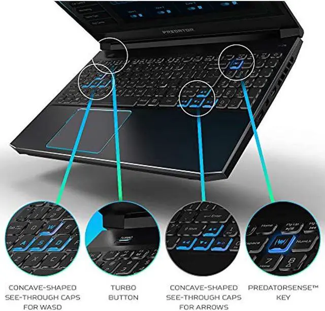 Alt view image 11 of 12 - Acer Predator Helios 300 Gaming Laptop, Intel Core i7-9750H, GeForce GTX 1660 Ti, 15.6" Full HD 144Hz Display, 3ms Response Time, 16GB DDR4, 512GB PCIe NVMe SSD, PH315-52-710B