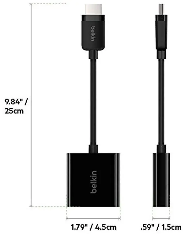 Alt view image 10 of 20 - Belkin Hdmi To Vga Adapter