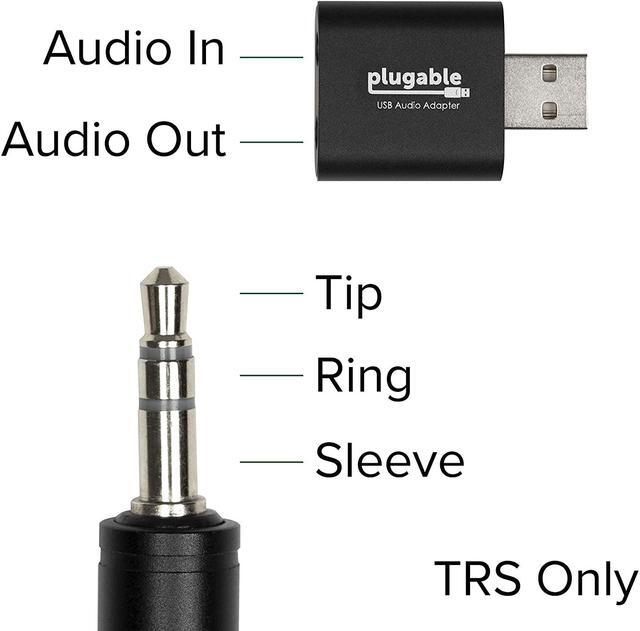 Alt view image 5 of 17 - Plugable USB Audio Adapter with 3.5mm Speaker-Headphone and Microphone Jack, Add an External Stereo Sound Card to Any PC, Compatible with Windows, Mac, and Linux