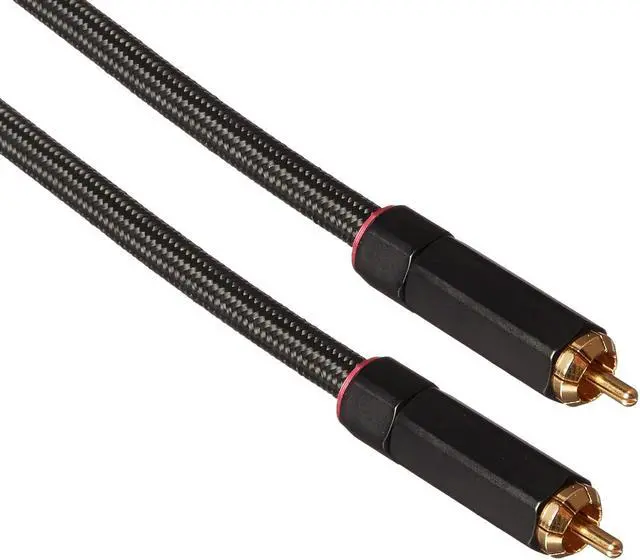 Alt view image 2 of 7 - Monoprice Digital Coaxial Audio/Video Cable - 25 Feet - Black | RCA Subwoofer CL2 Rated, RG-6/U 75-ohm - Onix Series