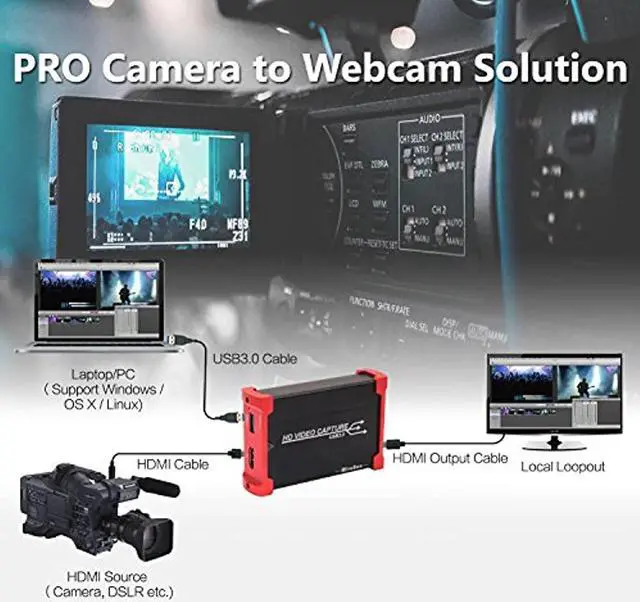 Alt view image 8 of 12 - MiraBox Game Capture - HSV321 4K In 1080P@60fps YuY2 Capture Out HDMI to USB3.0 Video Capture Card for Facebook YouTube Game Live Stream With 4K HDMI Loopout Support Windows Mac OS X