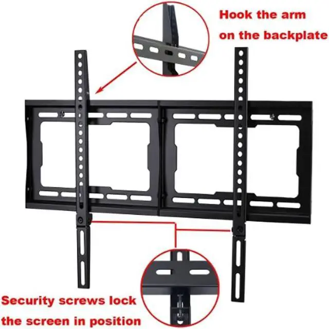 Alt view image 7 of 7 - VideoSecu Low Profile Flat TV Wall Mount Ultra Slim Bracket for most 26 27 28 29 32 37 39 40 42 46 47 48 50 51 52 55 60 64 65" LED LCD Plasma Flat Panel Screen Display HDTV 1NN