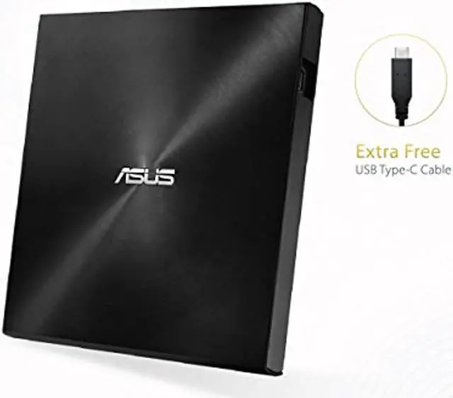 Alt view image 8 of 13 - ASUS ZenDrive Black 13mm External 8X DVD/Burner Drive +/-RW with M-Disc Support, Compatible with Both Mac & Windows and Nero BackItUp for Android Devices (USB 2.0 & Type-C Cables Included)