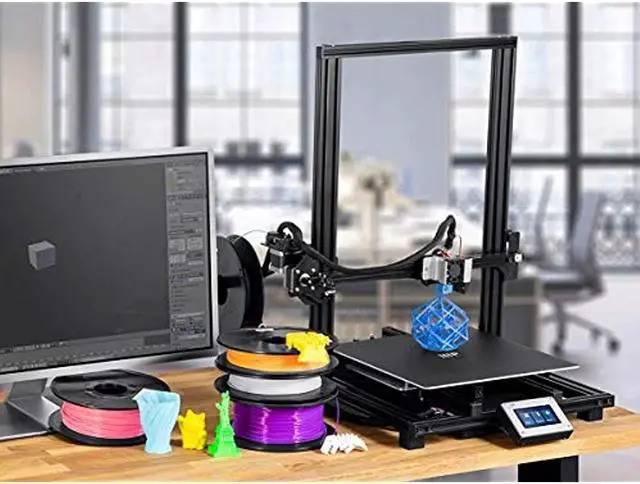 Alt view image 12 of 15 - Monoprice MP10 3D Printer - Black with (300 x 300 mm) Magnetic Heated Build Plate, Resume Printing Function, Assisted Leveling, and Touch Screen