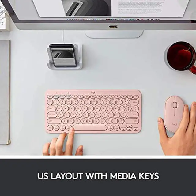 Alt view image 3 of 19 - LOGITECH 920-009728 LOGITECH K380 MULTI-DEVICE BLUETOOTH KEYBOARD FOR MAC-ROSE