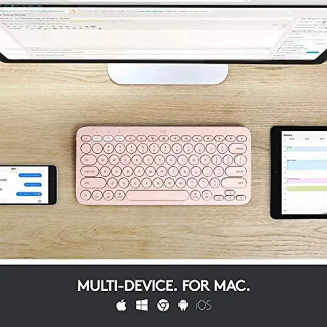 Alt view image 5 of 19 - LOGITECH 920-009728 LOGITECH K380 MULTI-DEVICE BLUETOOTH KEYBOARD FOR MAC-ROSE