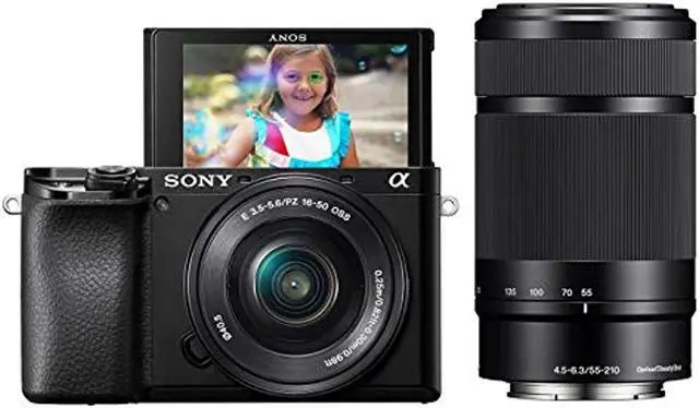 Alt view image 4 of 20 - Sony Alpha a6100 Mirrorless Digital Camera with 16-50mm and 55-210mm Lenses
