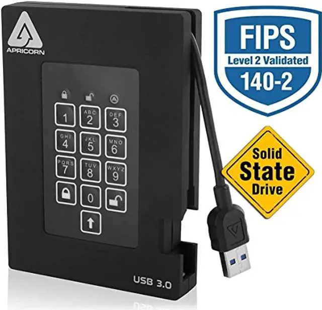 Alt view image 7 of 14 - Apricorn Aegis Padlock Fortress A25-3Pl256-S2000f 2 Tb Solid State Drive - 2.5" External - Black