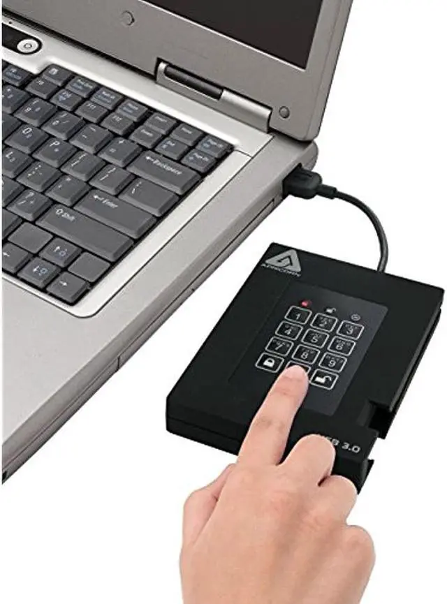 Alt view image 8 of 14 - Apricorn Aegis Padlock Fortress A25-3Pl256-S2000f 2 Tb Solid State Drive - 2.5" External - Black