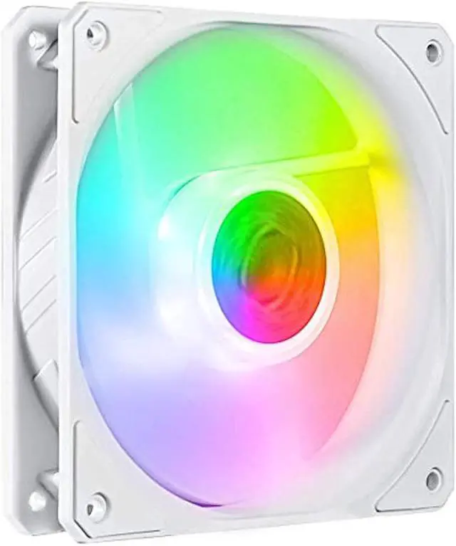 Alt view image 8 of 20 - Cooler Master SickleFlow 120 V2 Addressable RGB Fan (White Edition) - 120mm Square Frame Fan, Air Balance Curve Blade Design, PWM Control for Computer Case & Liquid Radiator