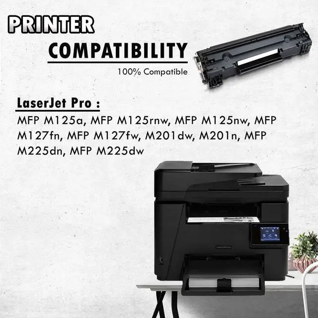 Alt view image 5 of 5 - 2 Inkfirst Compatible Toner Cartridges Replacement for HP CF283A 83A LaserJet Pro M127fw M125nw M201dw M201n M225dn M225dw