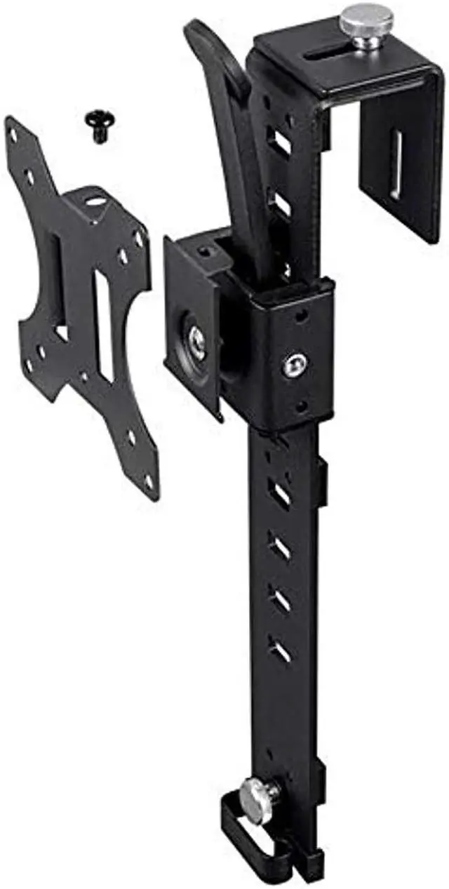 Alt view image 12 of 20 - Monoprice Cubicle Flat Panel Monitor Mount - Black | Ultra-Thin, Adjustable Height, Durable - Workstream Collection