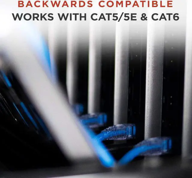 Alt view image 5 of 7 - Buyer's Point 1 Port Cat6 Ethernet Wall Plate, Female-Female White - 5 Pack