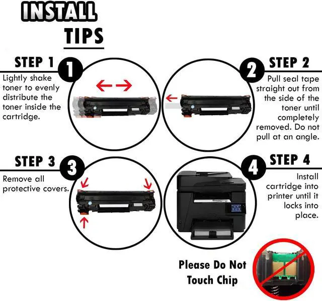 Alt view image 4 of 5 - 2 Inkfirst Compatible Toner Cartridges Replacement for HP CF283A 83A LaserJet Pro M127fw M125nw M201dw M201n M225dn M225dw